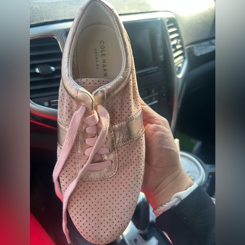 Cole Haan Metallic and Pink Shoes. Soccer style and very on trend.